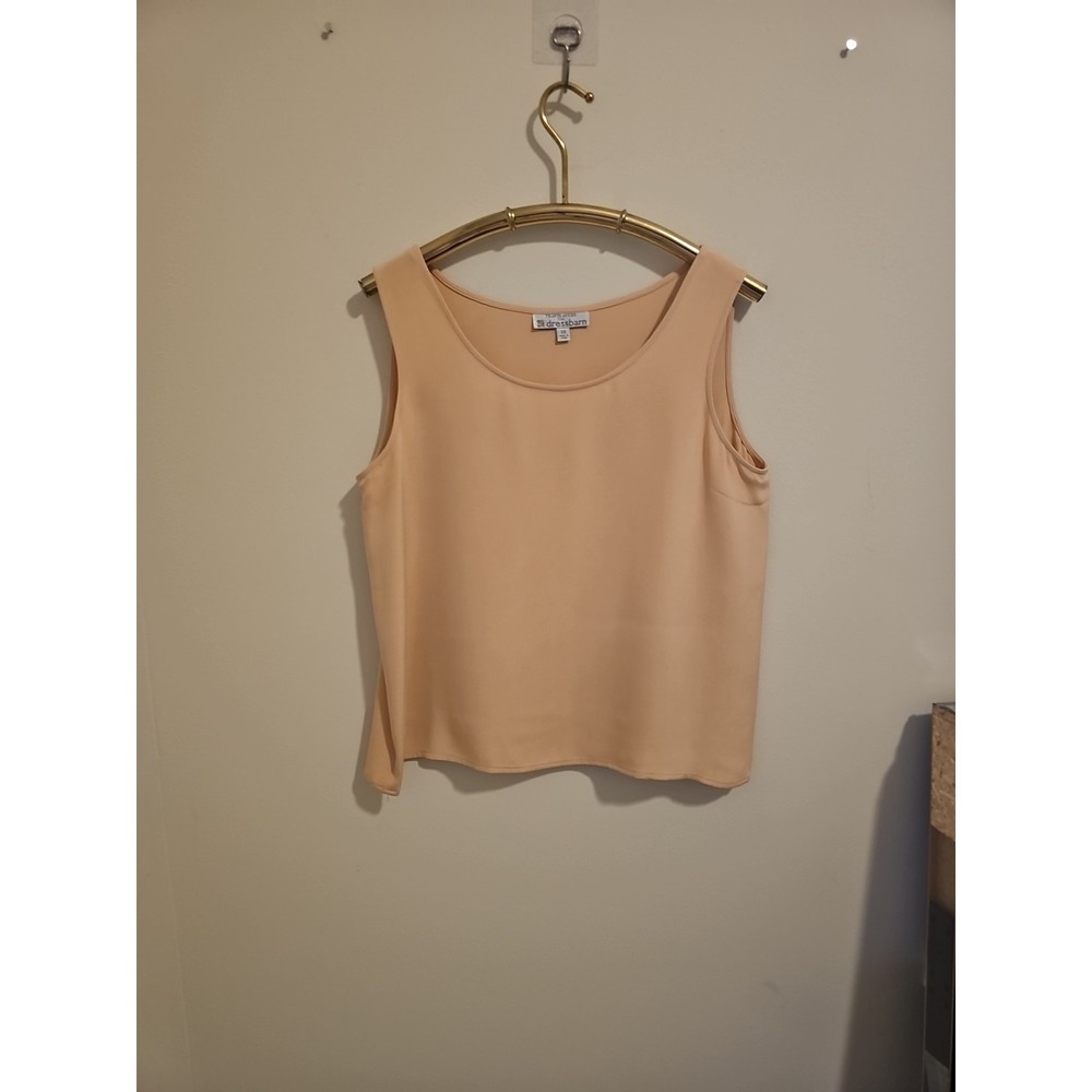 Travis Ayers Light Pink Tank Top 100% Silk Made For Dressbarn Size 14